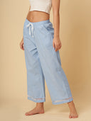 LACE INSERT WIDE LEG CROPPED PJ'S