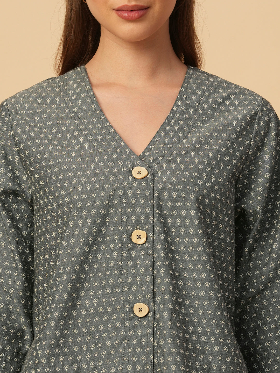 PRINTED CHAMBRAY LOUNGE SET