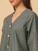 PRINTED CHAMBRAY LOUNGE SET
