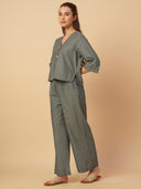 PRINTED CHAMBRAY LOUNGE SET