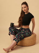 PRINTED VISCOSE CROPPED PJ'S
