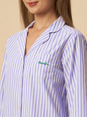 STRIPED MERCI NIGHTSUIT W/ RIC RAC DETAILING