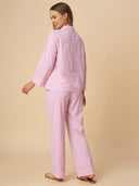 STRIPED LUCKY NIGHTSUIT W/ RIC RAC DETAILING