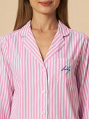 STRIPED LUCKY NIGHTSUIT W/ RIC RAC DETAILING