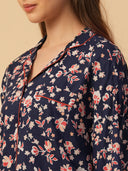 VISCOSE FLORAL PRINTED NIGHTSUIT