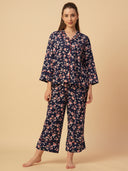 VISCOSE FLORAL PRINTED NIGHTSUIT