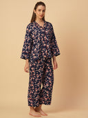 VISCOSE FLORAL PRINTED NIGHTSUIT