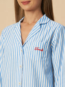 STRIPED DREAMY NIGHTSUIT W/ RIC RAC DETAILING
