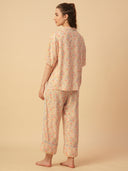 VISCOSE FLORAL PRINTED NIGHTSUIT