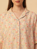VISCOSE FLORAL PRINTED NIGHTSUIT