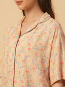 VISCOSE FLORAL PRINTED NIGHTSUIT