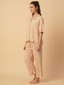 VISCOSE FLORAL PRINTED NIGHTSUIT