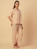 VISCOSE FLORAL PRINTED NIGHTSUIT