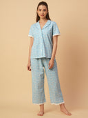 FLORAL PRINTED JERSEY NIGHTSUIT