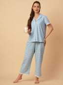 FLORAL PRINTED JERSEY NIGHTSUIT