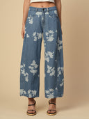 PRINTED DENIM BOYFRIEND JEANS