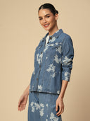 PRINTED DENIM SHACKET