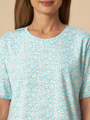 FLORAL JERSEY LACE TRIMMED NIGHTSUIT