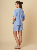 RIC RAC TRIMMED EMBROIDERED NIGHTSUIT