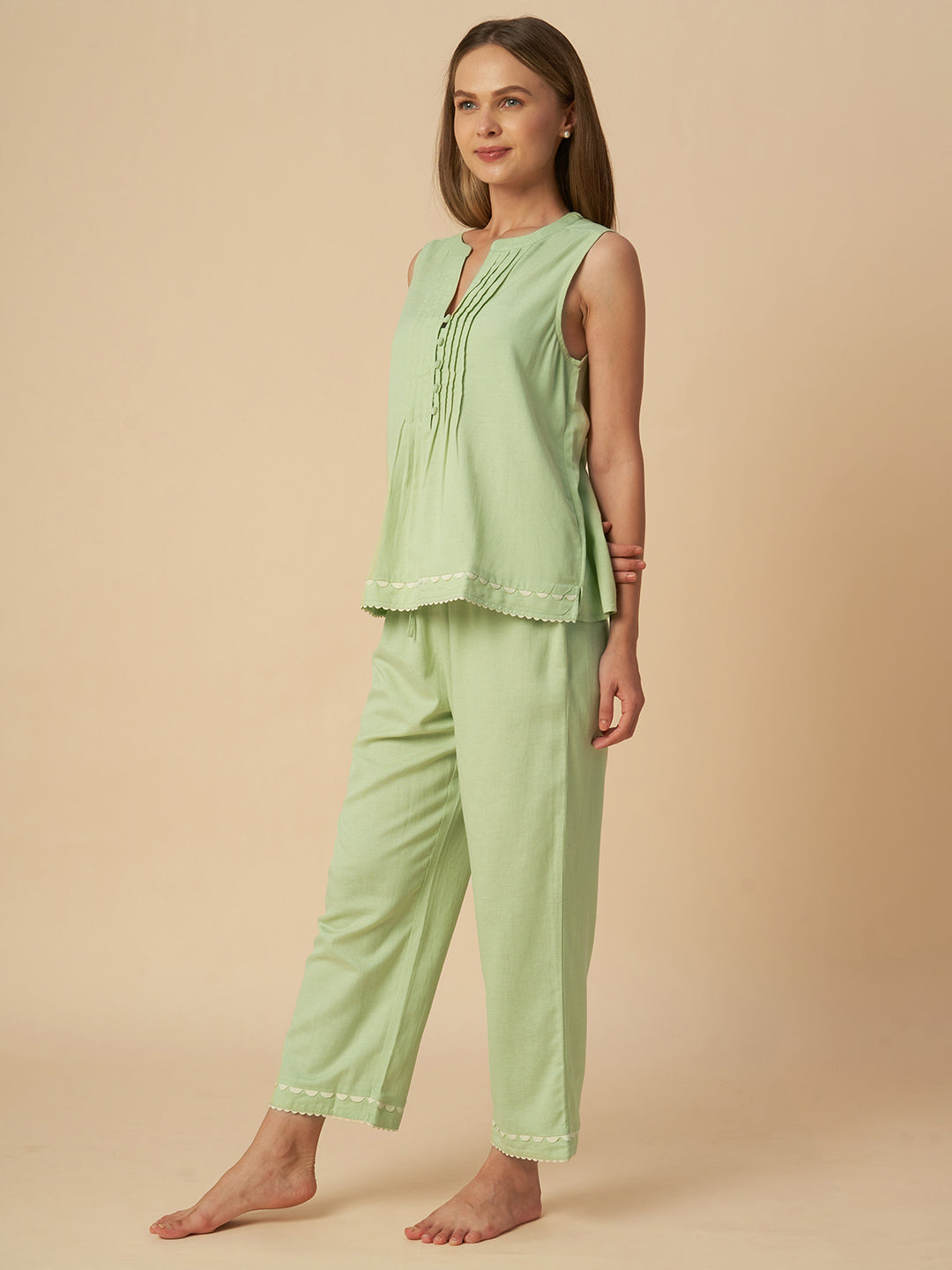 CHEMISTRY RIC RAC TRIMMED LOUNGE SET