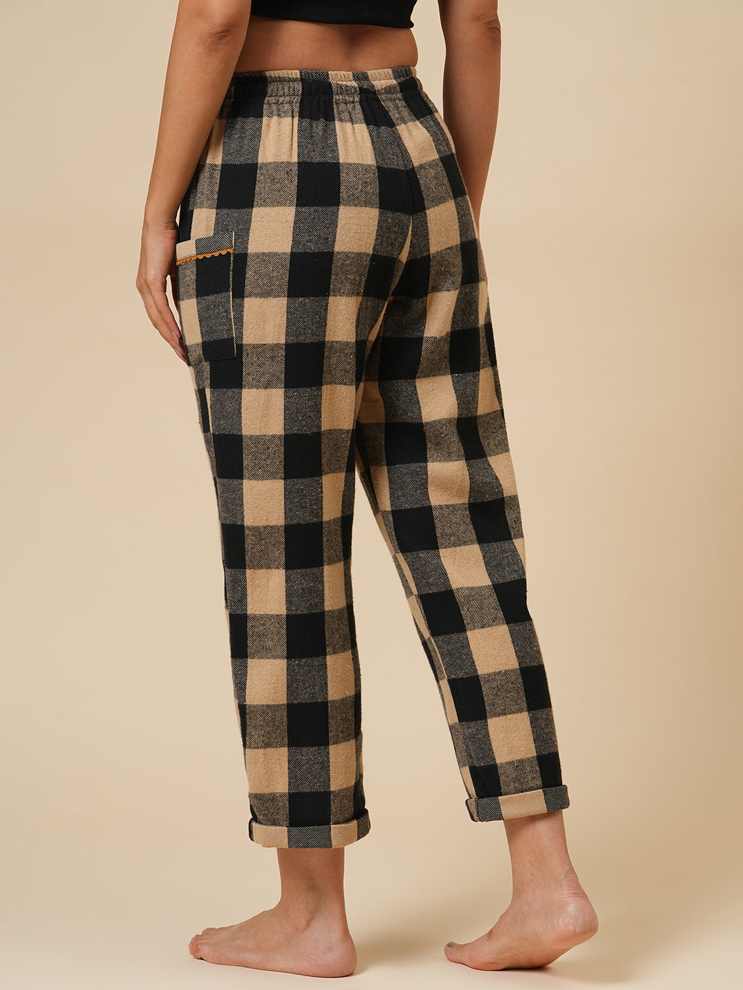 CHECKERED BRUSHED TWILL CARGO PJ'S