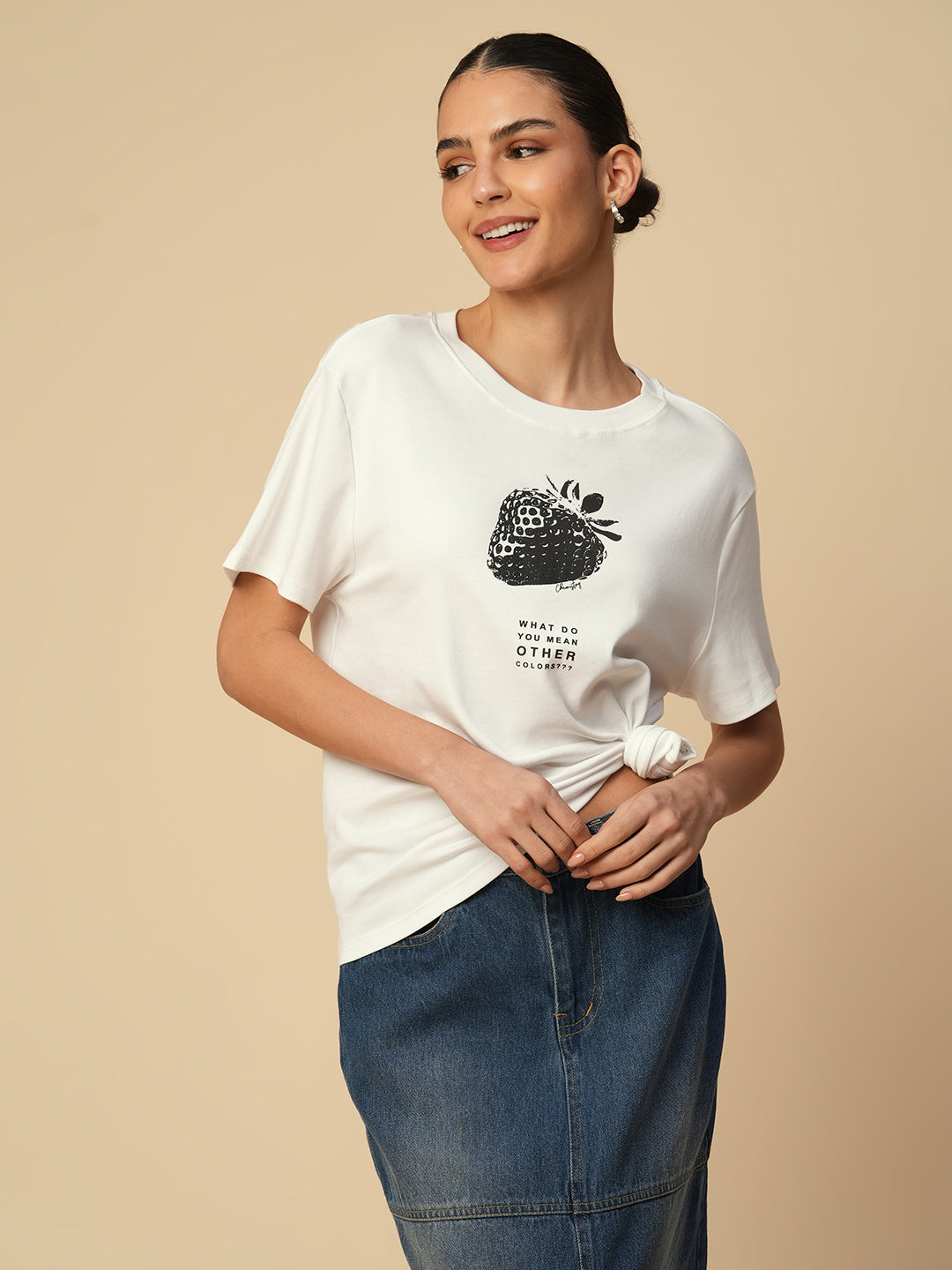 MICRO BAMBOO COTTON DROP SHOULDER OVERSIZED TEE