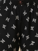 BOW PRINTED VISCOSE NIGHTSUIT
