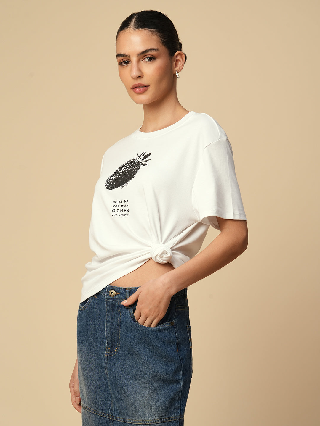 MICRO BAMBOO COTTON DROP SHOULDER OVERSIZED TEE