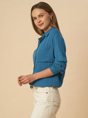 CRINKLE VISCOSE ESSENTIAL SHIRT