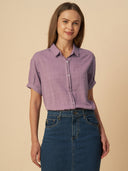 COTTON DOBBY OVERDYED SHIRT