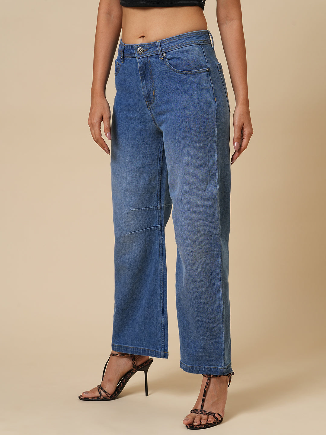 Barrel Shaped Boyfriend Jeans