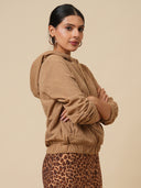 CORDUROY SWEATSHIRT W/ HOODIE