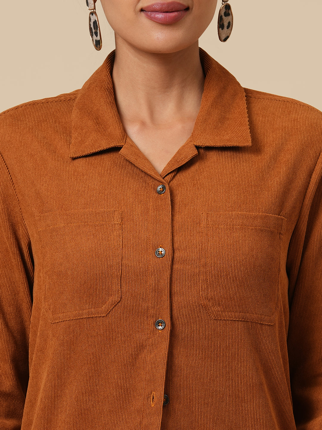 CORDUROY PATCH POCKET SHIRT