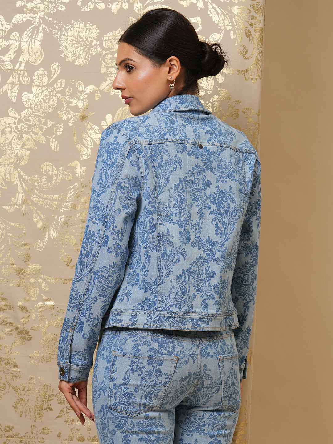 BAROQUE PRINTED DENIM JACKET