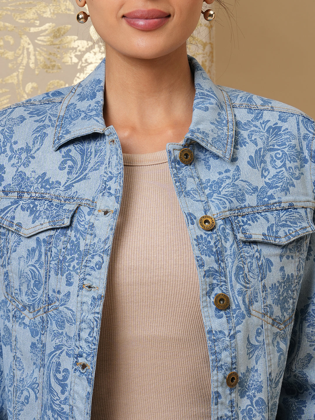 BAROQUE PRINTED DENIM JACKET