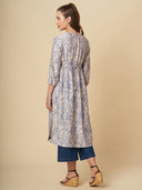 CRUSHED VISCOSE LONGLINE TUNIC & CROPPED DENIM PJ SET