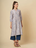 CRUSHED VISCOSE LONGLINE TUNIC & CROPPED DENIM PJ SET