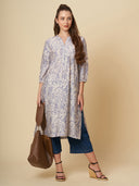 CRUSHED VISCOSE LONGLINE TUNIC & CROPPED DENIM PJ SET