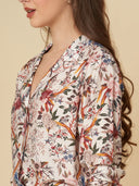 LAPEL COLLAR CRUSHED VISCOSE SHIRT