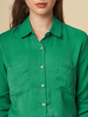 HAMMERED SATIN SHIRT