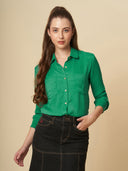 HAMMERED SATIN SHIRT