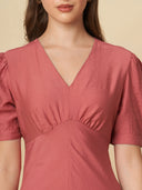 CRUSHED VISCOSE BIAS CUT DRESS