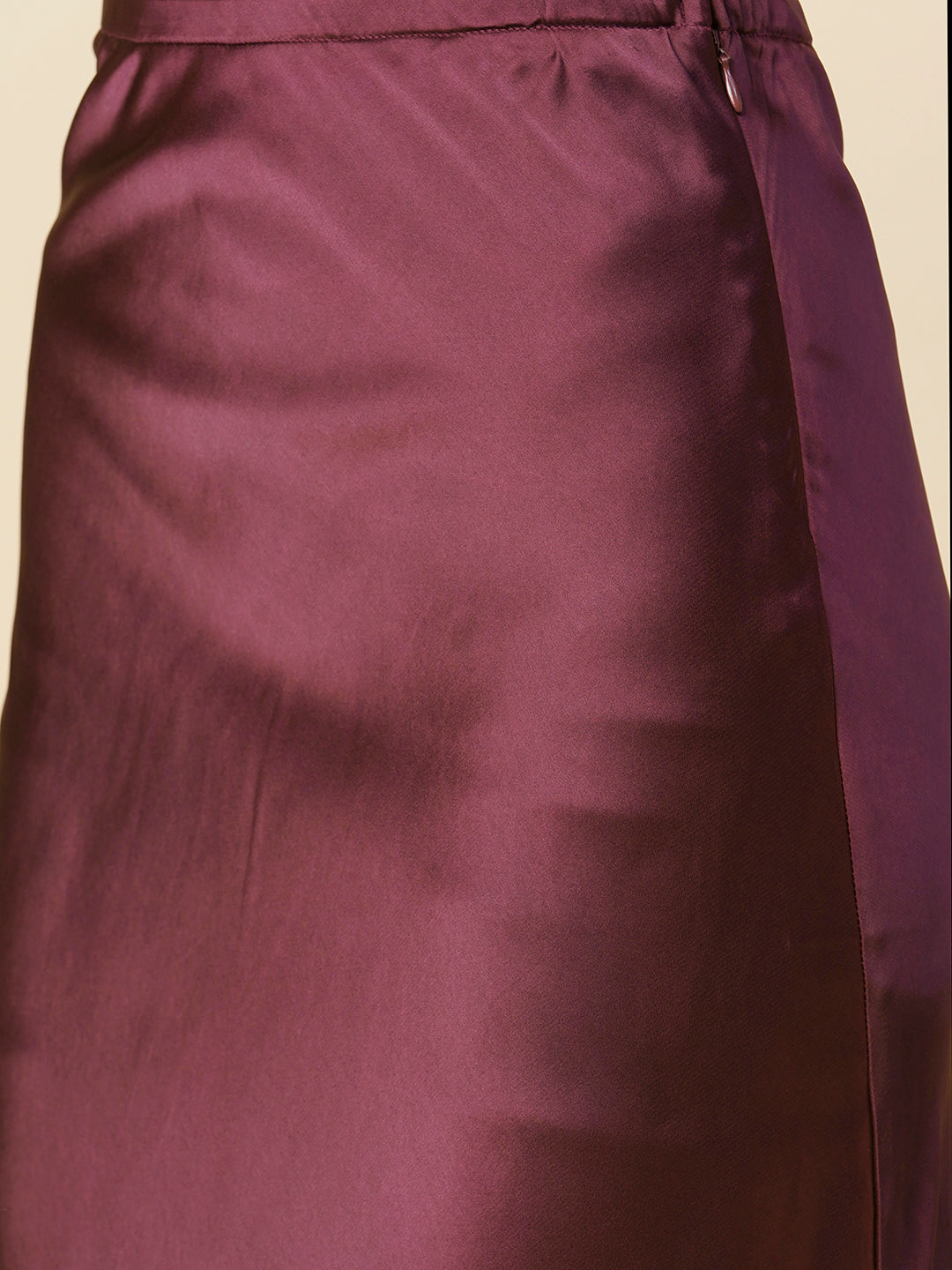 Satin Lycra Cowl Neck Strappy Top & Bias Skirt Co-Ord Set