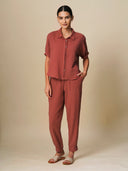 DOUBLE FABRIC CRINKLE LOUNGE SET