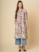 CRUSHED VISCOSE LONGLINE TUNIC & CROPPED DENIM PJ SET