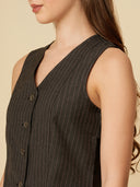 PINSTRIPE WAISTCOAT & TROUSERS CO-ORD SET