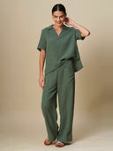 DOUBLE FABRIC CRINKLE LOUNGE SET