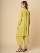 CRINKLE RAYON EMBROIDERED KURTA SET