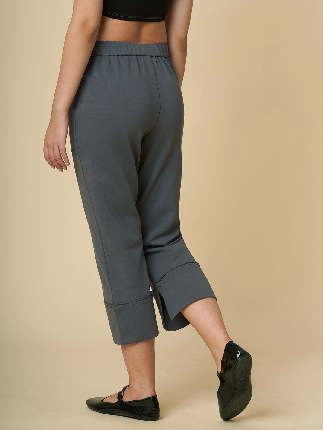 FRENCH TERRY PULL ON CUFFED PANTS