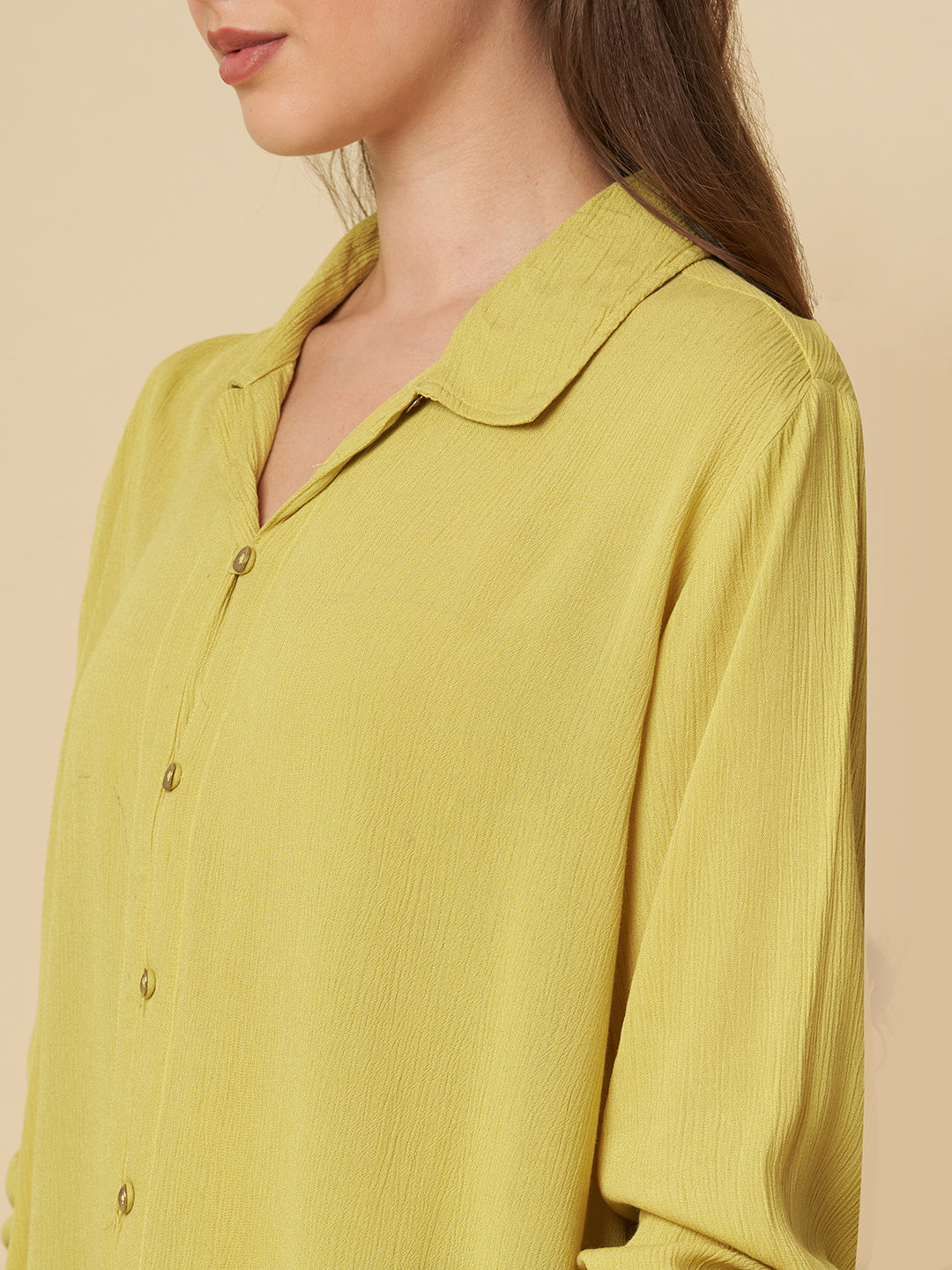 CRINKLE VISCOSE OVERSIZED SHIRT
